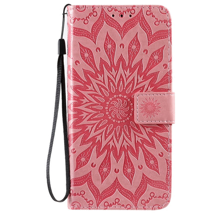 For Galaxy S20+ Sun Print Horizontal Flip Protective Case with Holder & Card Slots & Wallet(Pink)-garmade.com