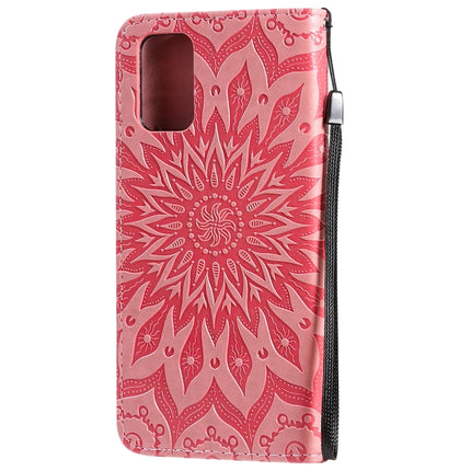 For Galaxy S20+ Sun Print Horizontal Flip Protective Case with Holder & Card Slots & Wallet(Pink)-garmade.com