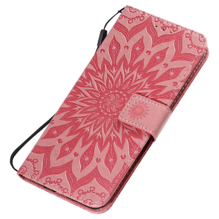 For Galaxy S20+ Sun Print Horizontal Flip Protective Case with Holder & Card Slots & Wallet(Pink)-garmade.com