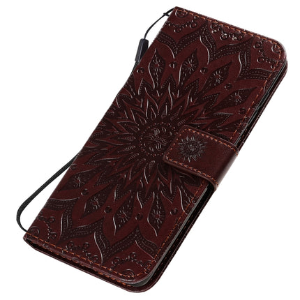 For Galaxy S20+ Sun Print Horizontal Flip Protective Case with Holder & Card Slots & Wallet(Brown)-garmade.com