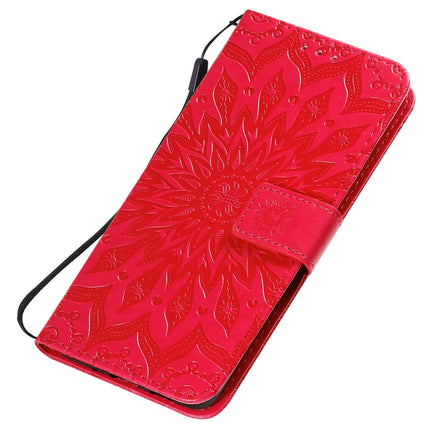 For Galaxy S20+ Sun Print Horizontal Flip Protective Case with Holder & Card Slots & Wallet(Red)-garmade.com
