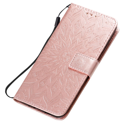 For Galaxy S20+ Sun Print Horizontal Flip Protective Case with Holder & Card Slots & Wallet(Rose Gold)-garmade.com