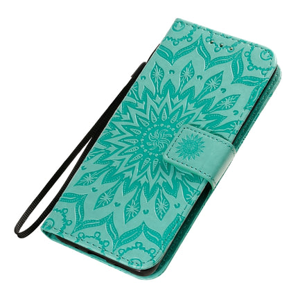 For Galaxy S20 Sun Print Horizontal Flip Protective Case with Holder & Card Slots & Wallet(Green)-garmade.com