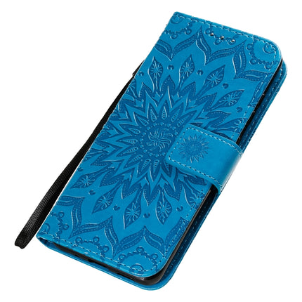 For Galaxy S20 Sun Print Horizontal Flip Protective Case with Holder & Card Slots & Wallet(Blue)-garmade.com