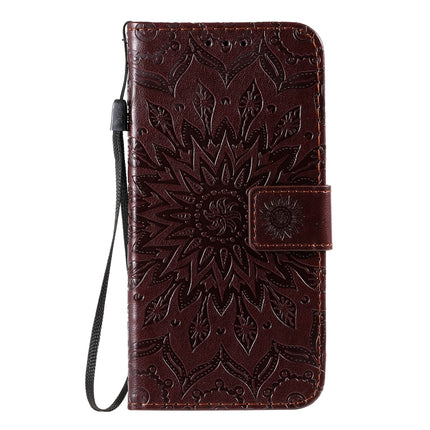 For Galaxy S20 Sun Print Horizontal Flip Protective Case with Holder & Card Slots & Wallet(Brown)-garmade.com