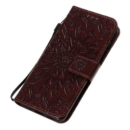 For Galaxy S20 Sun Print Horizontal Flip Protective Case with Holder & Card Slots & Wallet(Brown)-garmade.com