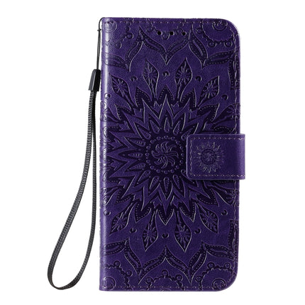 For Galaxy S20 Sun Print Horizontal Flip Protective Case with Holder & Card Slots & Wallet(Purple)-garmade.com