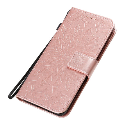 For Galaxy S20 Sun Print Horizontal Flip Protective Case with Holder & Card Slots & Wallet(Rose Gold)-garmade.com