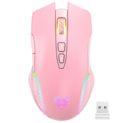ONIKUMA CW905 2.4G RGB Lighting Wireless Mouse(Pink)-garmade.com