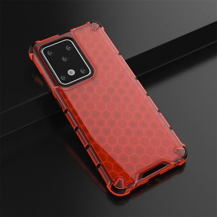 For Galaxy S20 Ultra Shockproof Honeycomb PC + TPU Protective Case(Red)-garmade.com