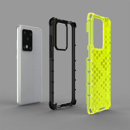 For Galaxy S20 Ultra Shockproof Honeycomb PC + TPU Protective Case(Green)-garmade.com