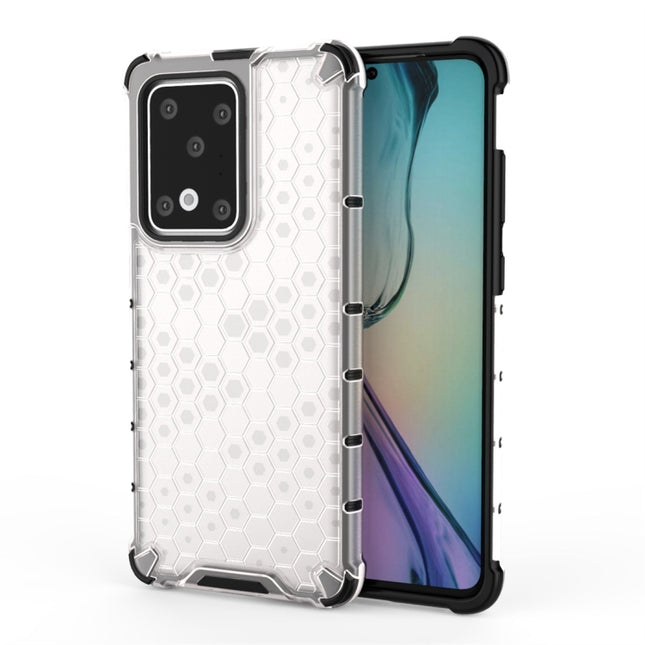 For Galaxy S20 Ultra Shockproof Honeycomb PC + TPU Protective Case(White)-garmade.com