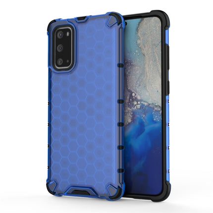 For Galaxy S20 Shockproof Honeycomb PC + TPU Protective Case(Blue)-garmade.com