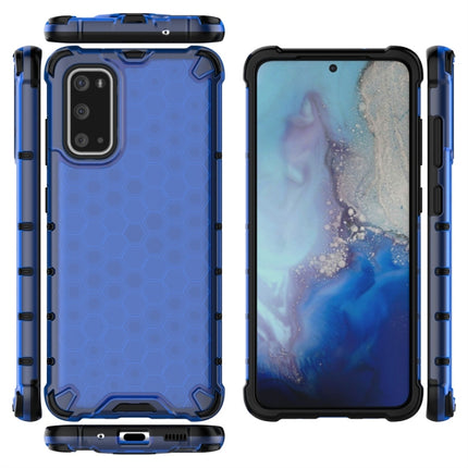 For Galaxy S20 Shockproof Honeycomb PC + TPU Protective Case(Blue)-garmade.com