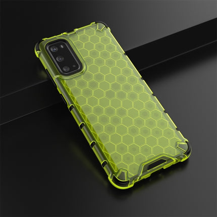 For Galaxy S20 Shockproof Honeycomb PC + TPU Protective Case(Green)-garmade.com