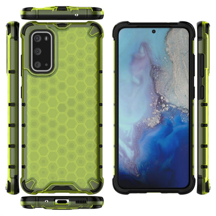 For Galaxy S20 Shockproof Honeycomb PC + TPU Protective Case(Green)-garmade.com