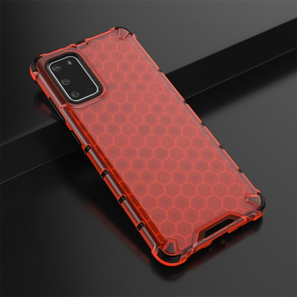 For Galaxy S20+ Shockproof Honeycomb PC + TPU Protective Case(Red)-garmade.com