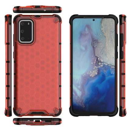 For Galaxy S20+ Shockproof Honeycomb PC + TPU Protective Case(Red)-garmade.com