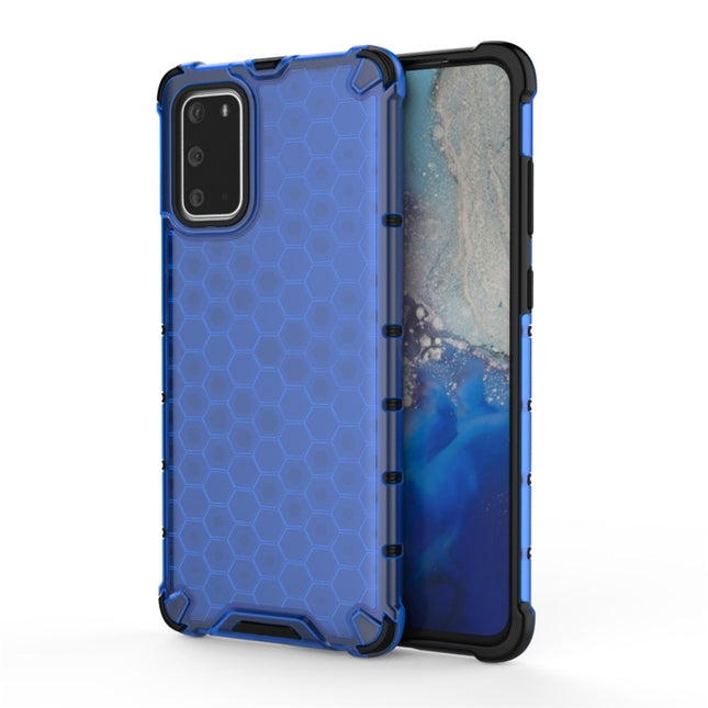 For Galaxy S20+ Shockproof Honeycomb PC + TPU Protective Case(Blue)-garmade.com
