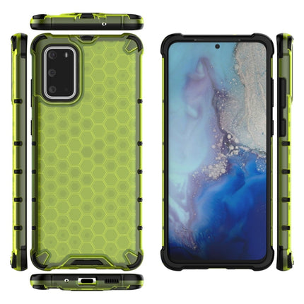 For Galaxy S20+ Shockproof Honeycomb PC + TPU Protective Case(Green)-garmade.com