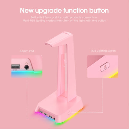 ONIKUMA ST-2 RGB Lighting Headset Holder Stand(Pink)-garmade.com