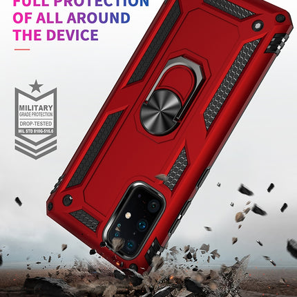 For Galaxy S20+ Shockproof TPU + PC Protective Case with 360 Degree Rotating Holder(Black)-garmade.com