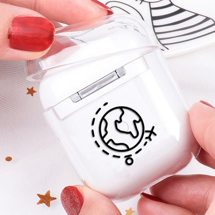 For AirPods 1 / 2 Stick Figure Mapping Transparent Earphone Protective Case(Child)-garmade.com