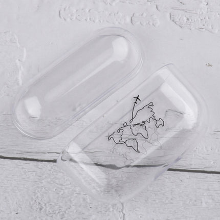 For AirPods Pro Stick Figure Mapping Transparent Earphone Protective Case(Musical Note)-garmade.com