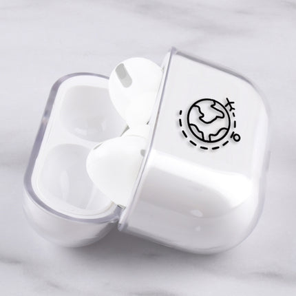 For AirPods Pro Stick Figure Mapping Transparent Earphone Protective Case(Musical Note)-garmade.com