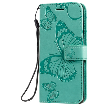 For Galaxy S20 Pressed Printing Butterfly Pattern Horizontal Flip PU Leather Case with Holder & Card Slots & Wallet & Lanyard(Green)-garmade.com
