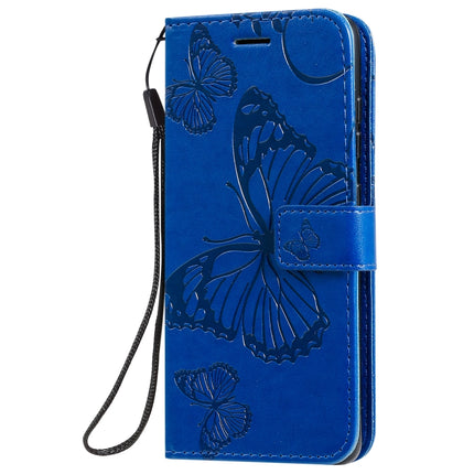 For Galaxy S20 Pressed Printing Butterfly Pattern Horizontal Flip PU Leather Case with Holder & Card Slots & Wallet & Lanyard(Blue)-garmade.com