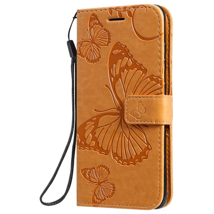 For Galaxy S20 Pressed Printing Butterfly Pattern Horizontal Flip PU Leather Case with Holder & Card Slots & Wallet & Lanyard(Yellow)-garmade.com