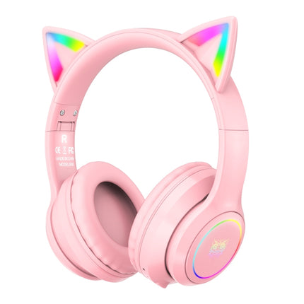 ONIKUMA B90 RGB Lighting Wireless Bluetooth Headphone (Pink)-garmade.com