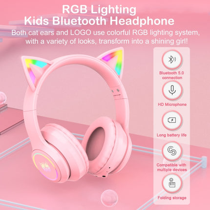 ONIKUMA B90 RGB Lighting Wireless Bluetooth Headphone (Pink)-garmade.com