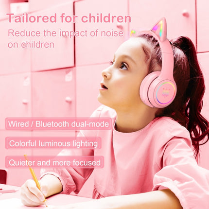 ONIKUMA B90 RGB Lighting Wireless Bluetooth Headphone (Pink)-garmade.com