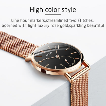 OLEVS 5190 Women Waterproof Ultra-thin Small Dial Quartz Watch(Rose Gold)-garmade.com