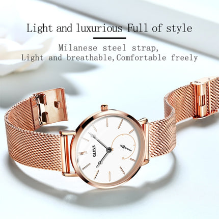 OLEVS 5190 Women Waterproof Ultra-thin Small Dial Quartz Watch(Rose Gold)-garmade.com