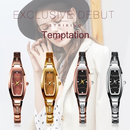 JIN SHI DUN 6530 Women Fashion Dual Calendar Luminous Quartz Watch(Gold)-garmade.com