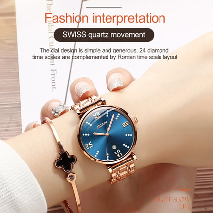 JIN SHI DUN 6533 Women Fashion Waterproof Ultra-thin Quartz Watch(Grey)-garmade.com