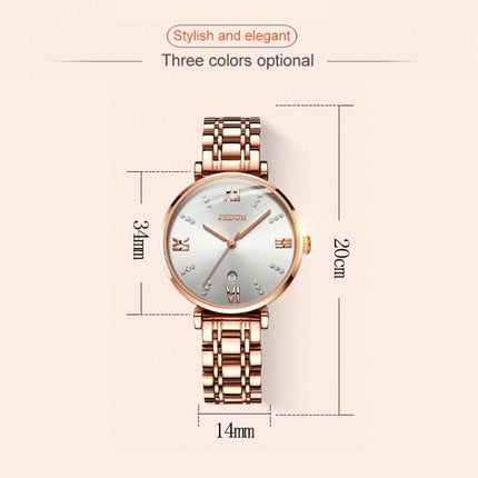 JIN SHI DUN 6533 Women Fashion Waterproof Ultra-thin Quartz Watch(Grey)-garmade.com