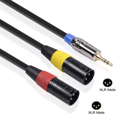 TC194BUXK108YR-30 3.5mm Male to Dual Canon Male Audio Cable, Length: 3m-garmade.com