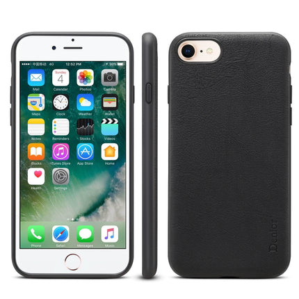 For iPhone 7 / 8 Denior V7 Luxury Car Cowhide Leather Ultrathin Protective Case(Black)-garmade.com