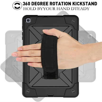 For Galaxy Tab A 8.0 (2019) T290 Contrast Color Silicone + PC Combination Case with Holder(Black)-garmade.com