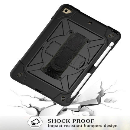 For iPad Mini 5 / 4 Contrast Color Silicone + PC Combination Case with Holder(Black)-garmade.com