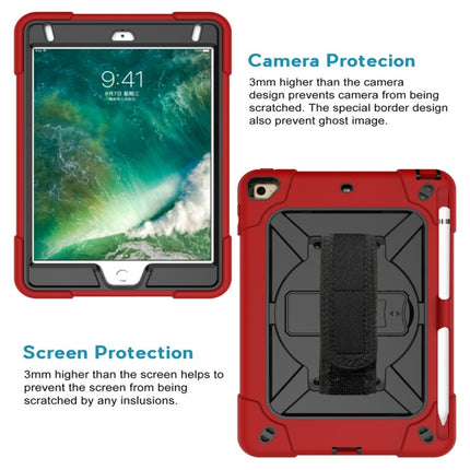 For iPad Mini 5 / 4 Contrast Color Silicone + PC Combination Case with Holder(Red + Black)-garmade.com