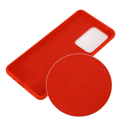 For Galaxy S20 Ultra Solid Color Liquid Silicone Shockproof Full Coverage Protective Case(Red)-garmade.com