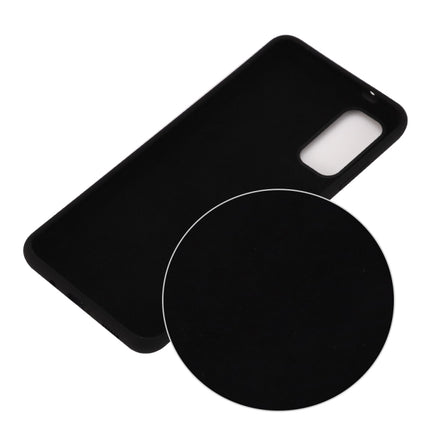 For Galaxy S20 Solid Color Liquid Silicone Shockproof Full Coverage Protective Case(Black)-garmade.com