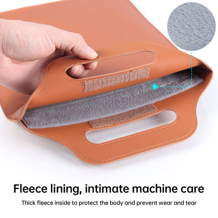 13 inch Multifunctional Mouse Pad Stand Handheld Laptop Bag(Brown)-garmade.com