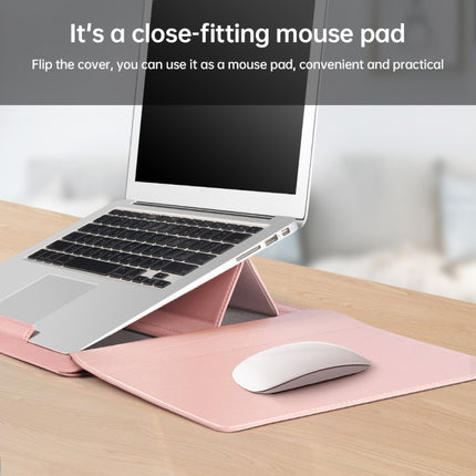 13 inch Multifunctional Mouse Pad Stand Handheld Laptop Bag(Black)-garmade.com