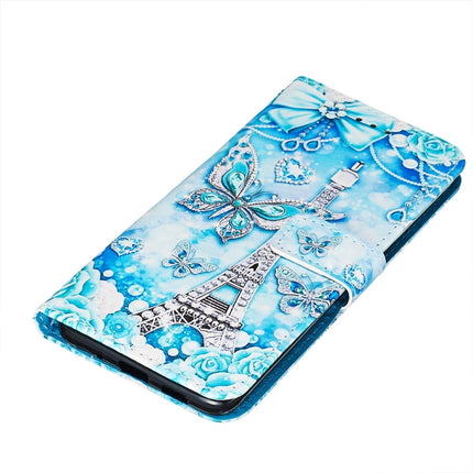 For Galaxy S20+ Colored Drawing Pattern Plain Weave Horizontal Flip Leather Case with Holder & Card Slot & Wallet&Lanyard(Tower Butterfly)-garmade.com